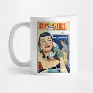 Vintage Romance Comic Book Cover - Boy Meets Girl Mug